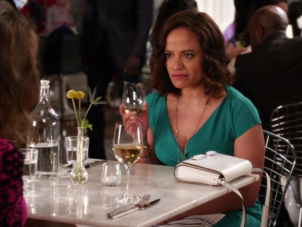 Zoila Diaz's Teal Cap Sleeve Dress on Devious Maids