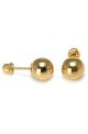 14K Yellow Gold Ball Stud Earrings