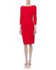 3/4-Sleeve Ruched Jersey Dress