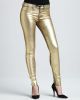 801 Coated Metallic Gold Skinny Jeans