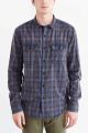 Acid Washed Plaid Button-Down Workshirt