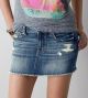 AEO Destroyed Denim Mini Skirt