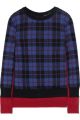 Aimee Trompe L'Oeil Plaid Merino Wool Sweater