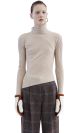 Aline rib light beige turtleneck
