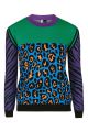 Animal Print Colour Block Jumper
