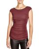 Avenue Chain-Trimmed Ruched Top