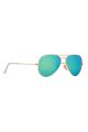 Aviator Large Metal 58mm Sunglasses in Green Mirror