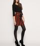 A.Y. Not Dead Stripe Bow Front Jersey Pencil Skirt