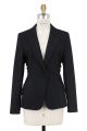 Bakara Black Stretch Cotton Side Lace Blazer