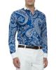 Banker's Collar Paisley Print Sport Shirt