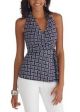 Basket Weave Printed Halter Top
