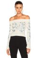 Bella Embellished Lace Knit Off The Shoulder Sweater