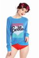 Bella Pop Baggy Beach Raglan in Cobalt Sea