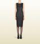 Black Black Python Effect Sleeveless Dress