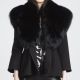 Black Kyah Fauxfurcollar Coat