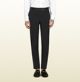 Black silk skinny evening pant