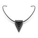 Black Steel Triangle Necklace