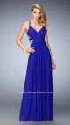 Blue Cutout Jeweled Strap Dress Style 22089