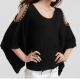 Boby Black Embellished Open Shoulder
