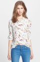 'Brett' Floral Print Silk Blouse 