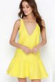Bring to Light Yellow Drop Waist Dress