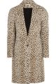 Britta leopard-jacquard coat