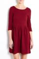 Burgundy Fulton Textured Cotton Dress