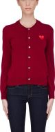 Burgundy Red Emblem Cardigan