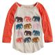 Burnout Raglan Elephant Top