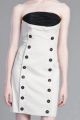 Button Strapless Dress