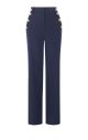 BUTTON-DETAIL WIDE-LEG TROUSER