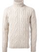 Cable knit roll neck sweater