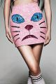 CANDY PINK SEQUIN CAT MINI SKIRT