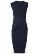 Canova Navy Peplum Dress