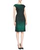 Cap-Sleeve Metallic Sheath Dress
