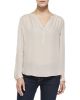 Carita Long-Sleeve Blouse W/ Half Placket