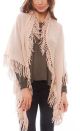 Cashmere Fringe Shawl in Pink Dusk