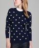 Cashmere Polka Dot Pullover Sweater