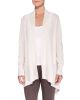 Cashmere Ribbed-Trim Waterfall Cardigan