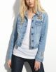 Chain Mesh Denim Jacket