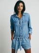 Chambray Drapey Shortall