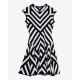 Chevron Pattern Sleeveless Knit Dress