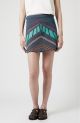 Chevron Print A-Line Skirt