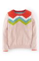 Chevron Print Crewneck Sweater