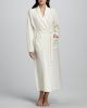Chevron-Knit Long Cashmere Robe, Ivory