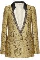 Clarette snake-effect jacquard blazer