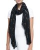 Classic Dagger Wool Scarf, Black