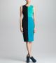 Colorblock Knit Sheath Dress