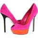 Colorblock Peep Toe Pumps