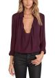 Cowl Blouse in Syrah